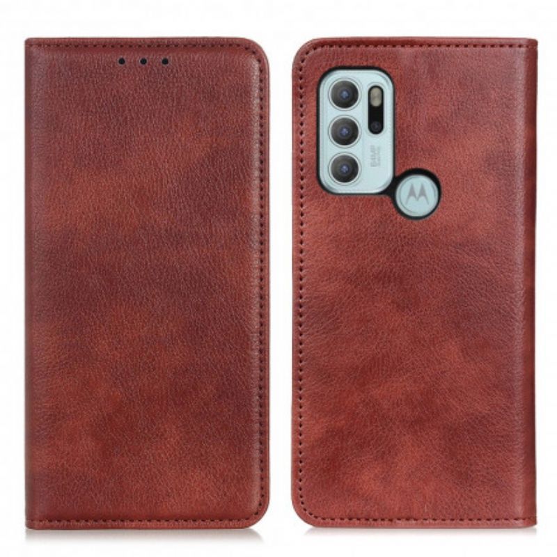 Αναδιπλώμενο Κάλυμμα Motorola G60S Split Leather Elegance