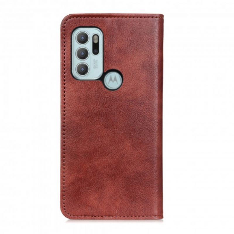 Αναδιπλώμενο Κάλυμμα Motorola G60S Split Leather Elegance