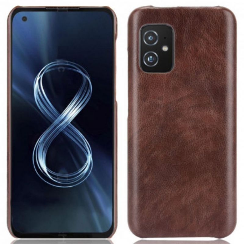 Azus Zenfone 8 Θήκη Από Δέρμα Λίτσι