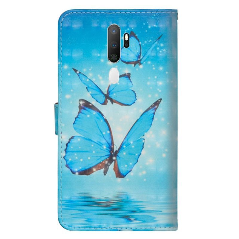 Cover Oppo A9 2020 / A5 2020 Flying Blue Πεταλούδες