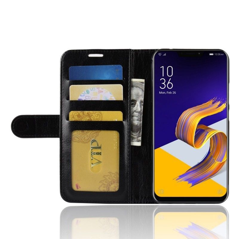 δερματινη Κάλυμμα Asus ZenFone 5 / 5Z Μαύρο Εξαιρετικά Συνθετικό Δέρμα