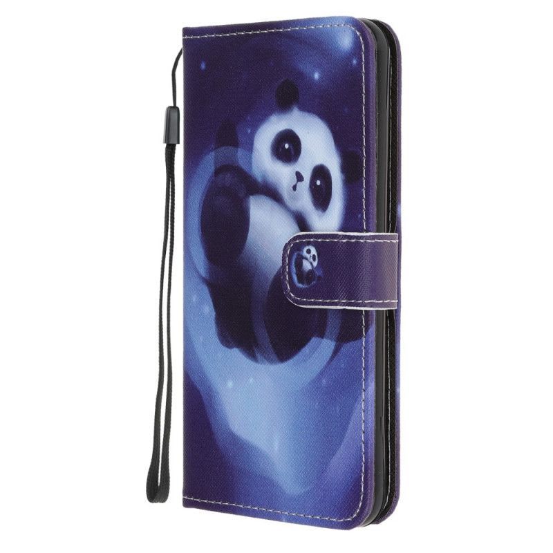 δερματινη Κάλυμμα Για Google Pixel 4a Χώρος Panda Με Λουράκι