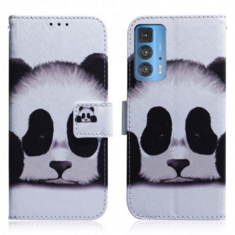 δερματινη Κάλυμμα Για Motorola Edge 20 Pro Πρόσωπο Panda