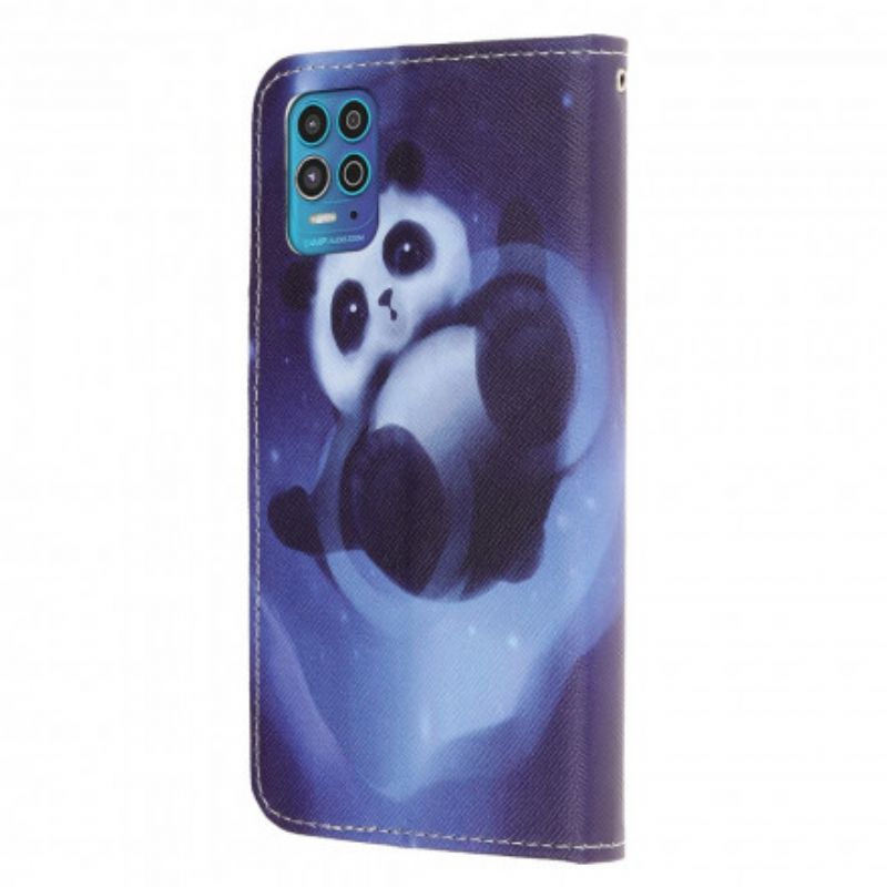 δερματινη Κάλυμμα Moto G100 Panda Space Strappy