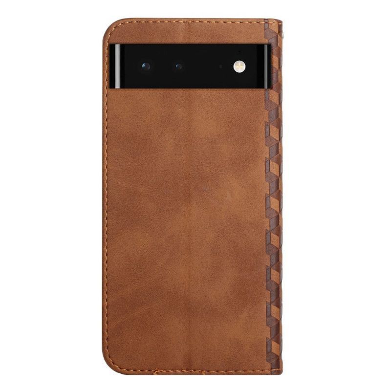 δερματινη θηκη Google Pixel 6 Μαύρο Geo Leather Effect