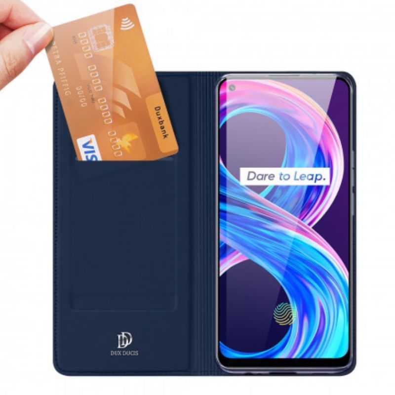 δερματινη θηκη Realme 8 / 8 Pro Μαύρο Skin Pro Dux Ducis Πρωτότυπος