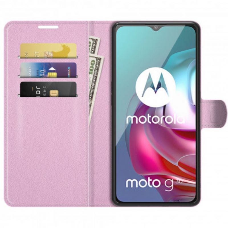 Εξώφυλλο Moto G30 / Moto G10 Κλασικό Εφέ Λίτσι