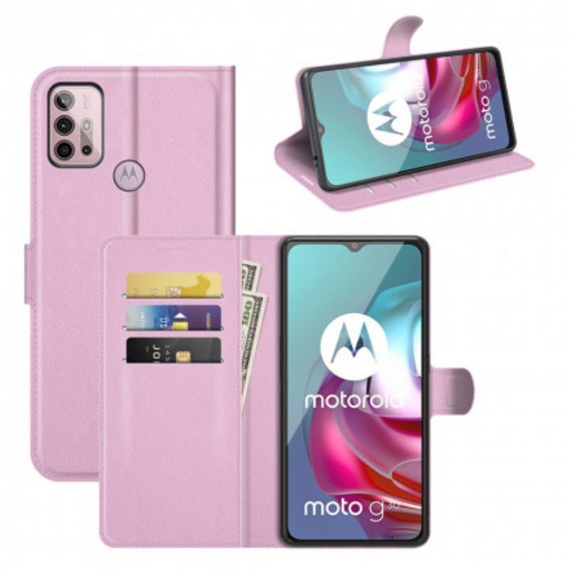 Εξώφυλλο Moto G30 / Moto G10 Κλασικό Εφέ Λίτσι