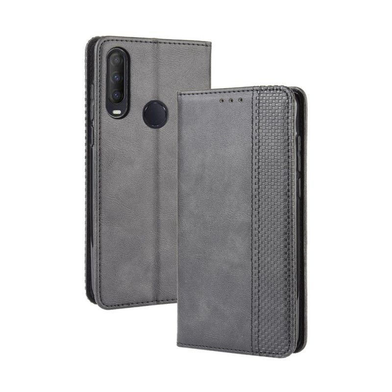 Flip Cover Alcatel 1S (2020) / 3L (2020) Στυλιζαρισμένο Vintage Δερμάτινο Εφέ