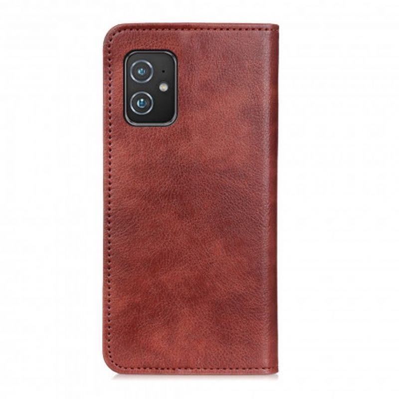 Flip Cover Azus Zenfone 8 Single Split Leather Lychee