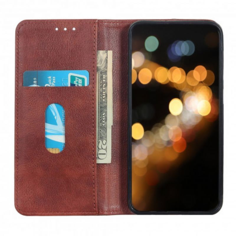 Flip Cover Azus Zenfone 8 Single Split Leather Lychee