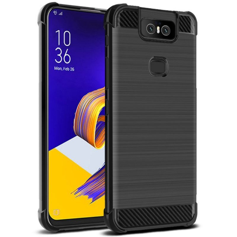 Κάλυμμα Asus ZenFone 6 Θήκες Κινητών Imak Βουρτσισμένο Ανθρακονήματα