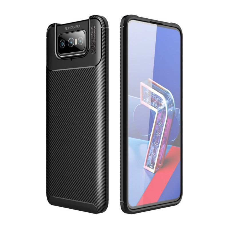 Κάλυμμα Asus Zenfone 7 / 7 Pro Μαύρο Σωλήνας Από Ανθρακονήματα