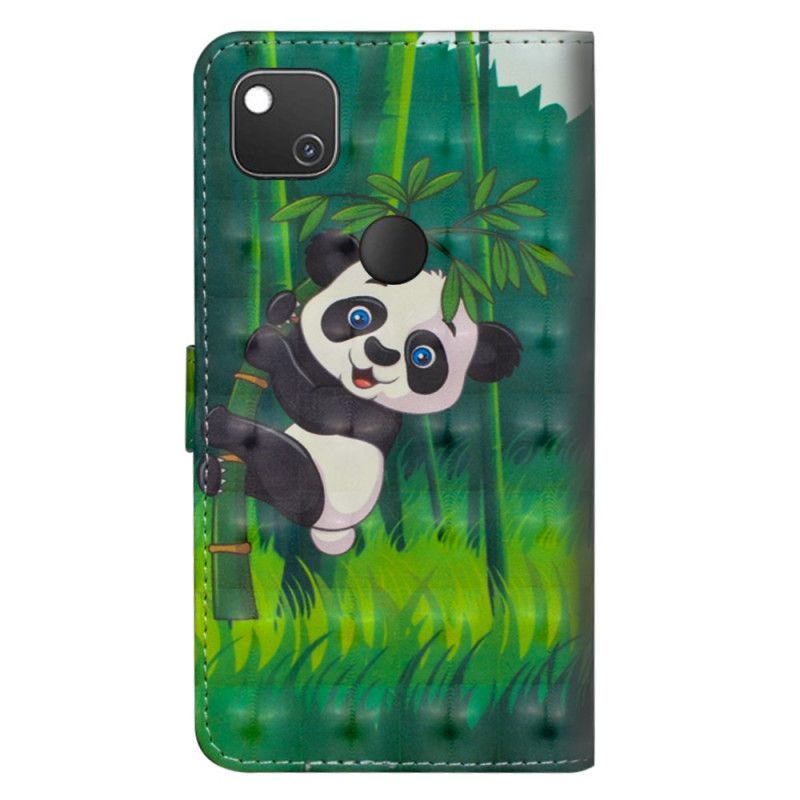 Κάλυμμα Folio Google Pixel 4a Θήκες Κινητών Panda Και Μπαμπού