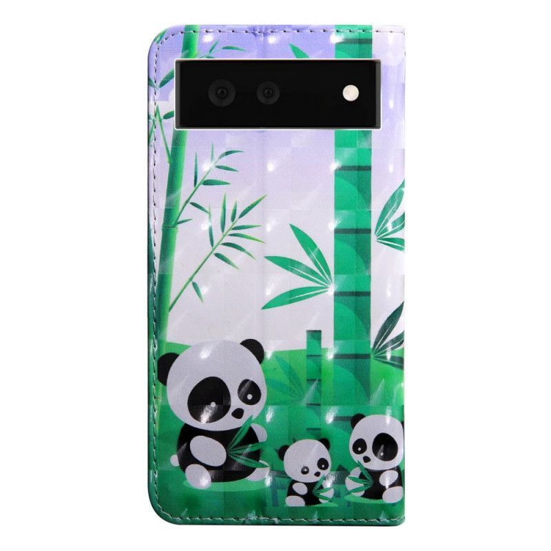 Κάλυμμα Folio Google Pixel 6 Θήκες Κινητών Οικογένεια Panda