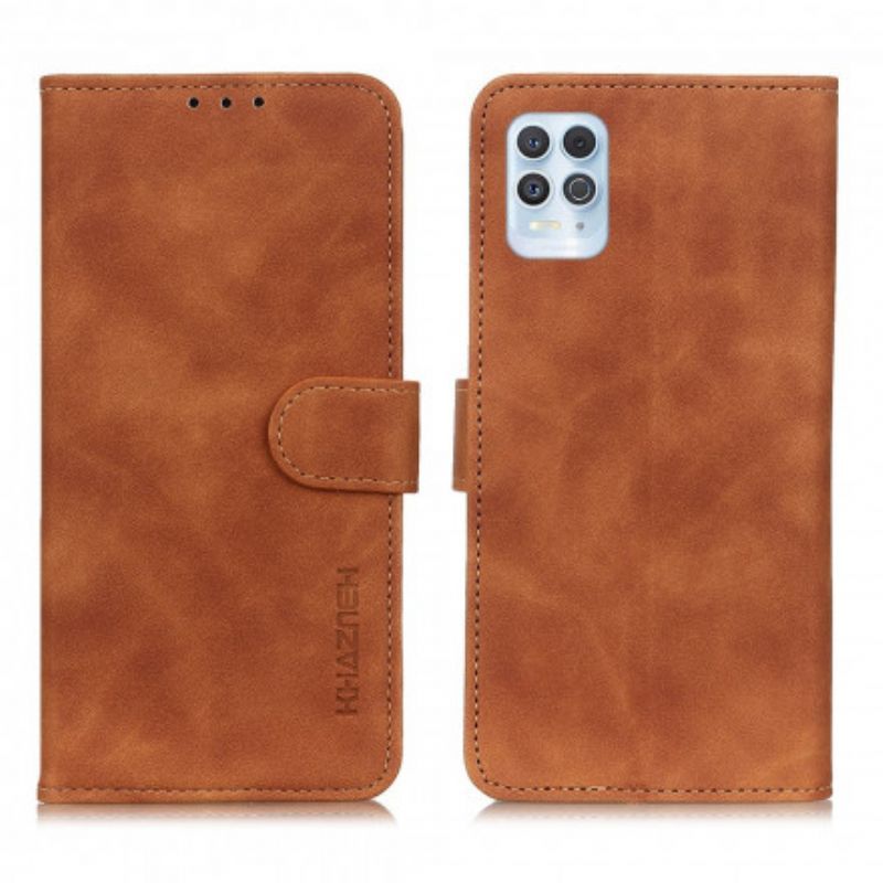 Κάλυμμα Folio Moto G100 Κόκκινο Vintage Khazneh Leather Effect