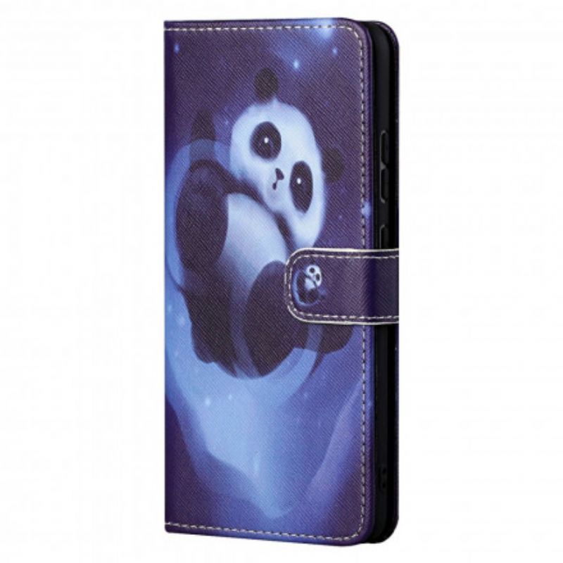 Κάλυμμα Folio Motorola Edge 20 Pro Θήκες Κινητών Panda Space Strappy