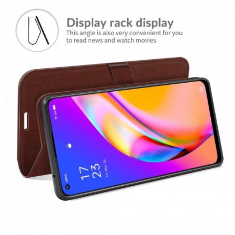 Κάλυμμα Folio Oppo A94 5G Μαύρο Ultra Faux Δέρμα