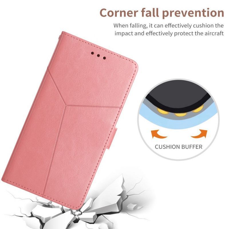 Κάλυμμα Folio Oppo Reno 6 5G Μαύρο Geo Leather Style Y Design