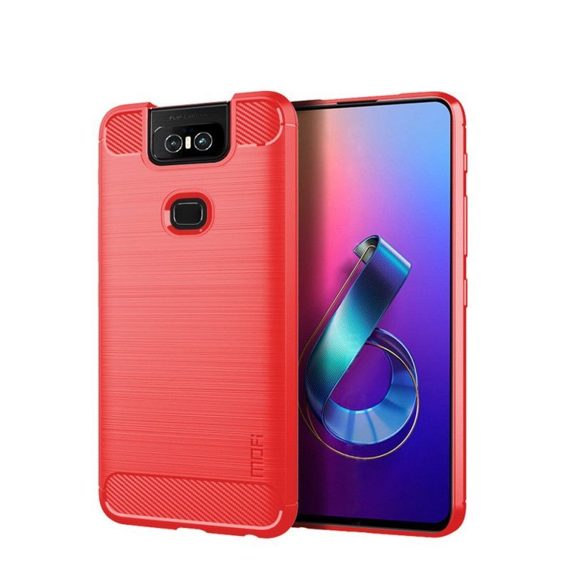 Κάλυμμα Για Asus ZenFone 6 Μαύρο Μόφι Βουρτσισμένο Ανθρακόνημα