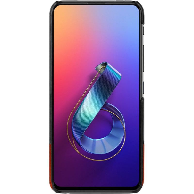 Κάλυμμα Για Asus ZenFone 6 Μαύρο Σειρά Εφέ Δέρματος Imak Ruiyi