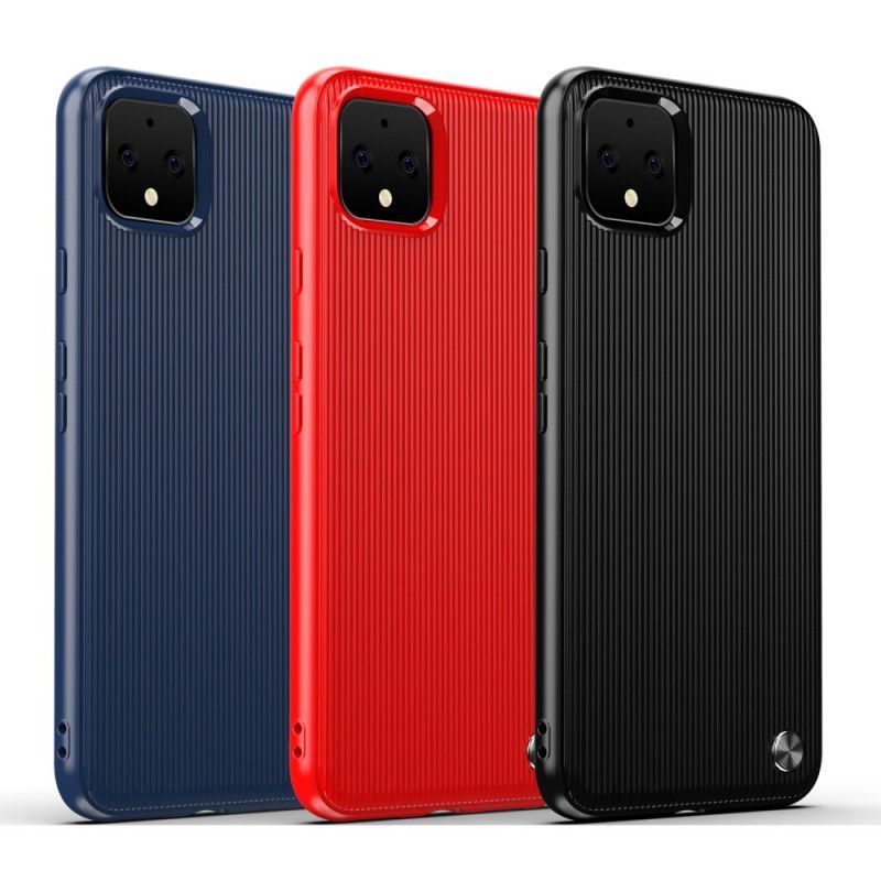 Κάλυμμα Για Google Pixel 4 Μαύρο Ανάγλυφη Σιλικόνη