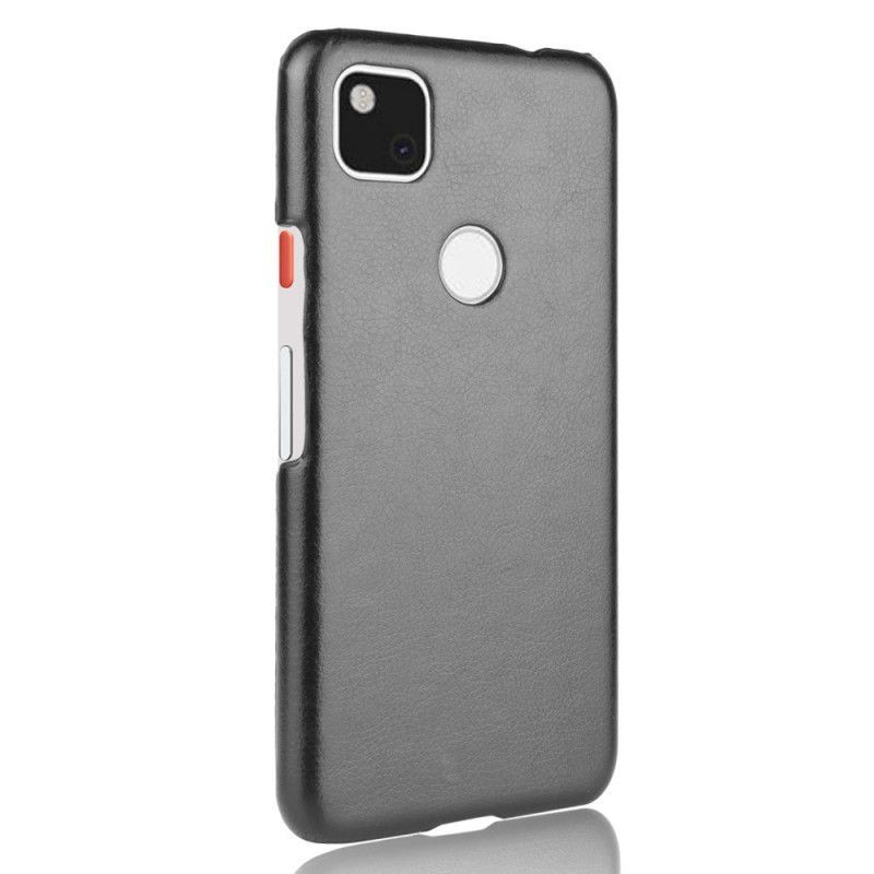 Κάλυμμα Για Google Pixel 4a Μαύρο Δερμάτινο Εφέ Λίτσι