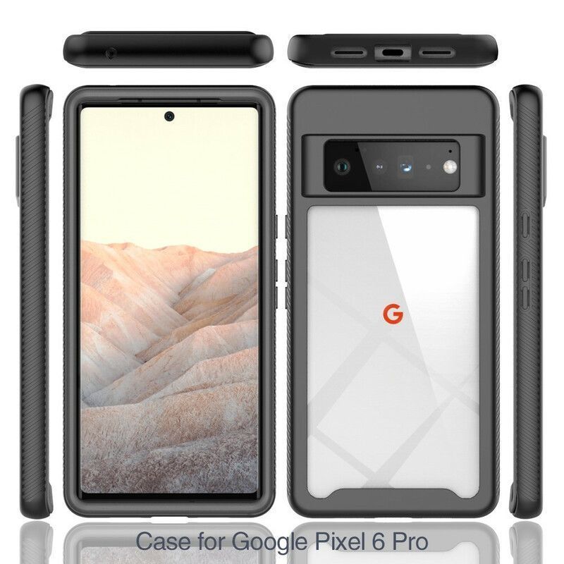 Κάλυμμα Για Google Pixel 6 Pro Μαύρο Υβριδικές Λοξότμητες Άκρες