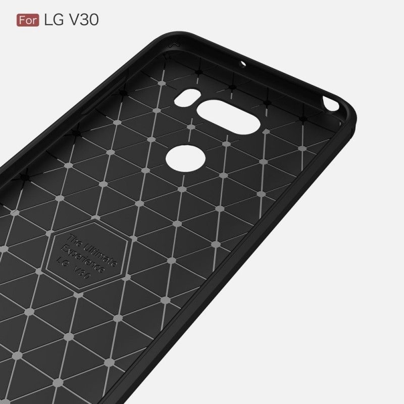 Κάλυμμα Για LG V30 Μαύρο Βουρτσισμένη Ίνα Άνθρακα