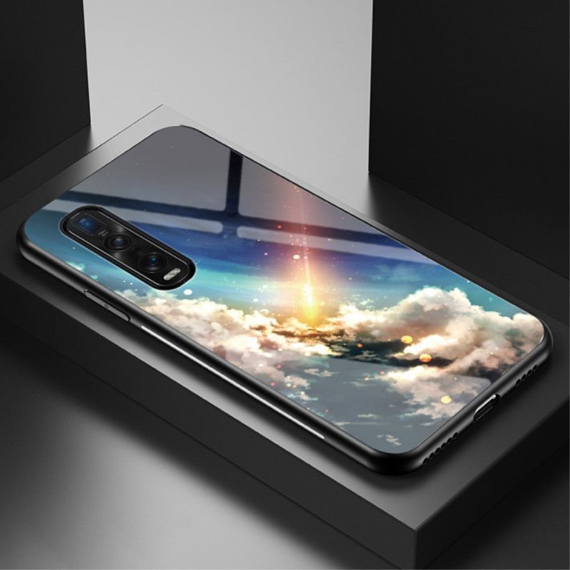 Κάλυμμα Για Oppo Find X2 Pro Μαύρο Γυαλί Με Έναστρο Ουρανό