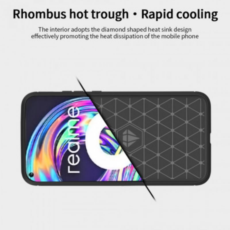 Κάλυμμα Για Realme 8 / 8 Pro Μαύρο Μόφι Βουρτσισμένο Ανθρακόνημα