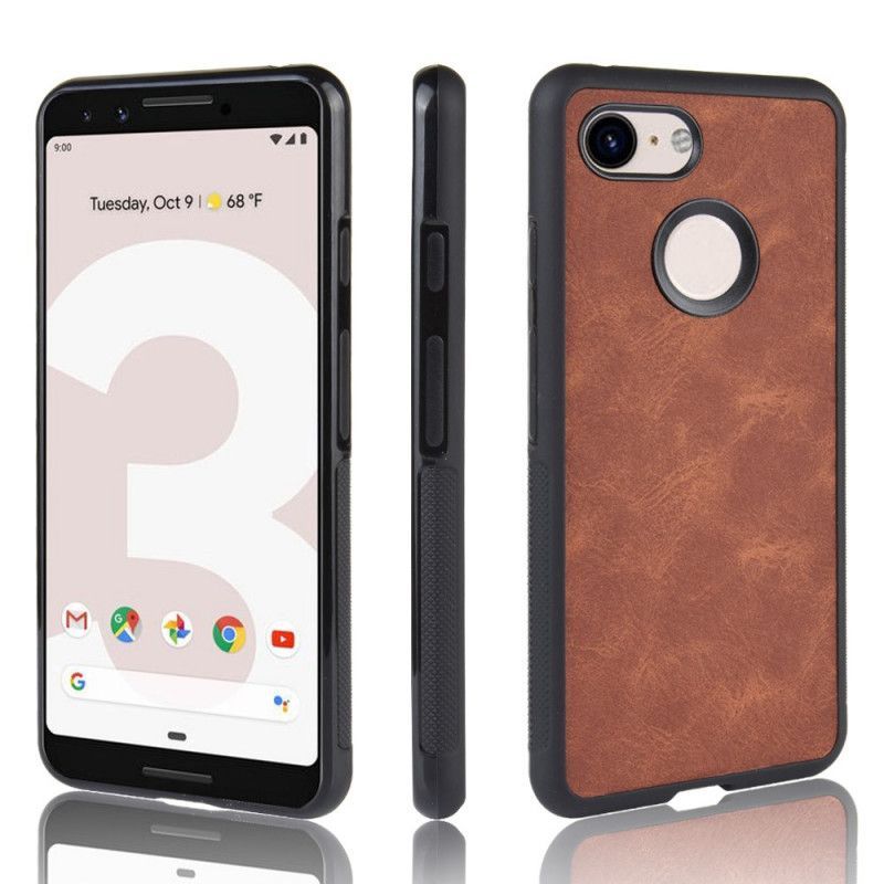 Κάλυμμα Google Pixel 3 Σκούρο Μπλε Πολυτελές Δερμάτινο Στυλ