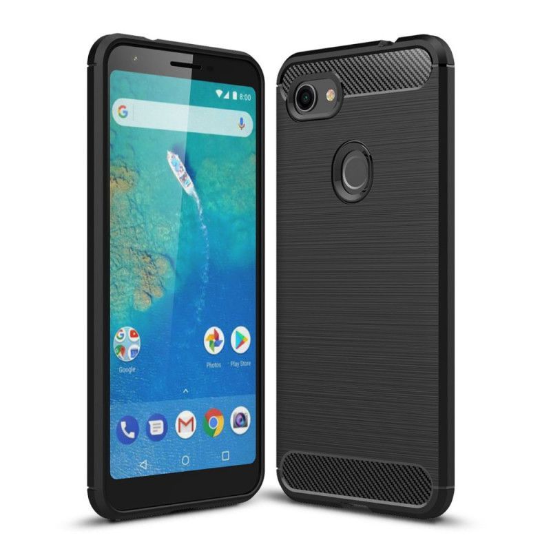 Κάλυμμα Google Pixel 3A XL Μαύρο Βουρτσισμένη Ίνα Άνθρακα Πρωτότυπος