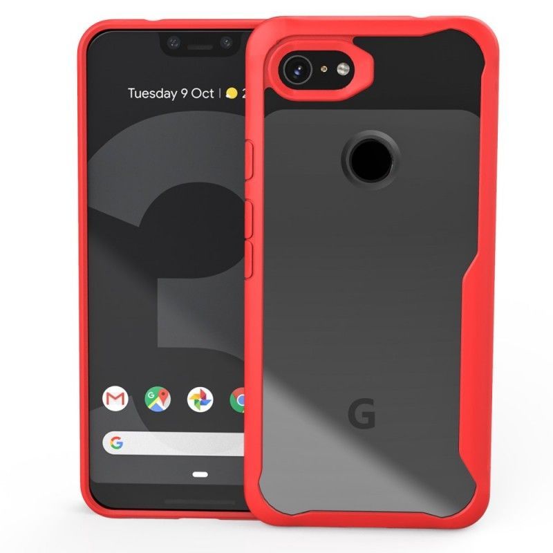 Κάλυμμα Google Pixel 3A XL Μαύρο Υβριδικό Λοξότμητο Άκρο σιλικόνης