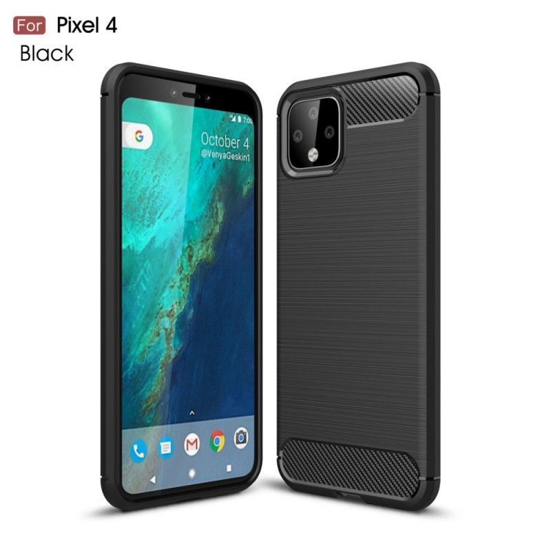 Κάλυμμα Google Pixel 4 Μαύρο Βουρτσισμένη Ίνα Άνθρακα