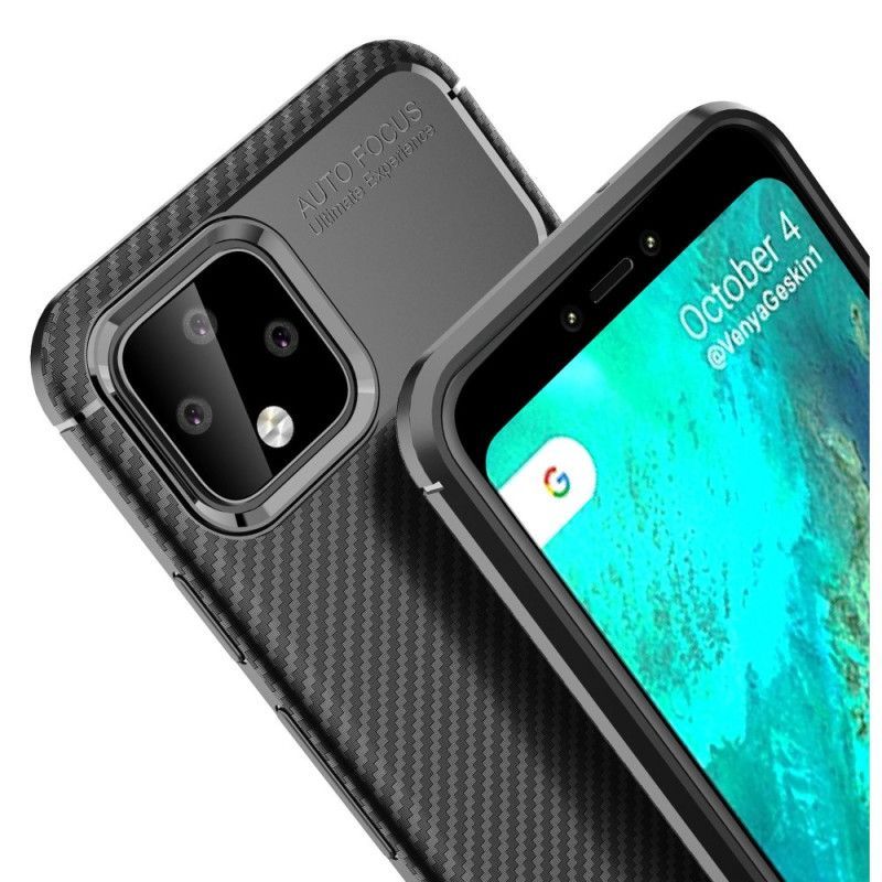 Κάλυμμα Google Pixel 4 Μαύρο Εύκαμπτη Υφή Από Ανθρακονήματα Πρωτότυπος