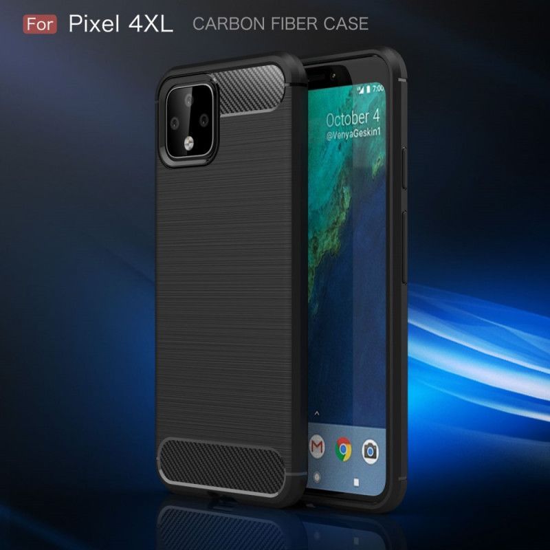 Κάλυμμα Google Pixel 4 XL Μαύρο Βουρτσισμένη Ίνα Άνθρακα