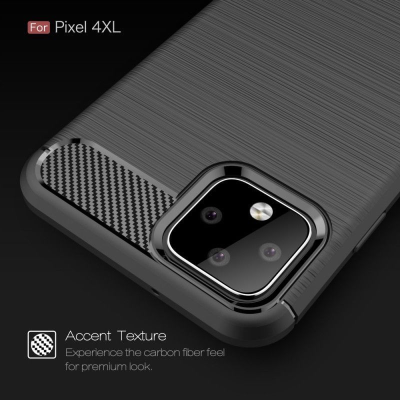 Κάλυμμα Google Pixel 4 XL Μαύρο Βουρτσισμένη Ίνα Άνθρακα