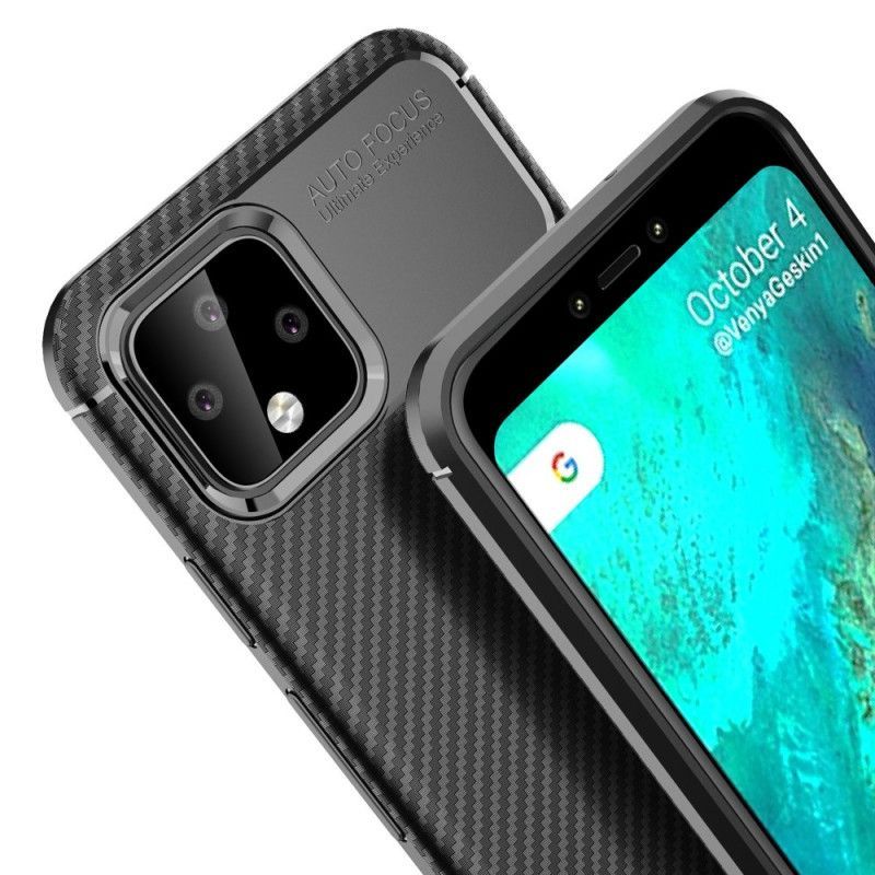 Κάλυμμα Google Pixel 4 XL Μαύρο Εύκαμπτη Υφή Από Ανθρακονήματα