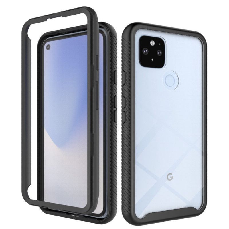 Κάλυμμα Google Pixel 4A 5G Μαύρο Υβριδικές Λοξότμητες Άκρες