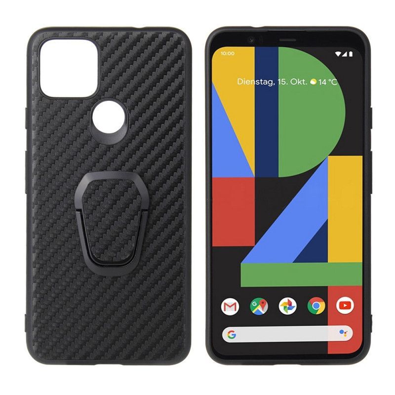 Κάλυμμα Google Pixel 4A 5G Θήκες Κινητών Στήριγμα Δακτυλίου Από Ανθρακονήματα