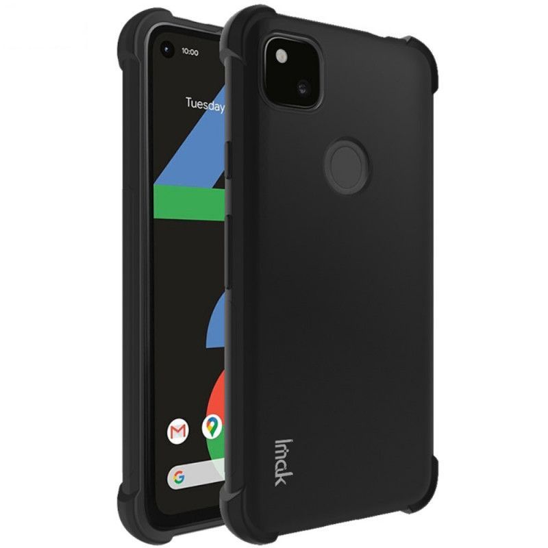 Κάλυμμα Google Pixel 4a Μαύρο Εύκαμπτη Σιλικόνη Με Φιλμ Οθόνης Imak Πρωτότυπος