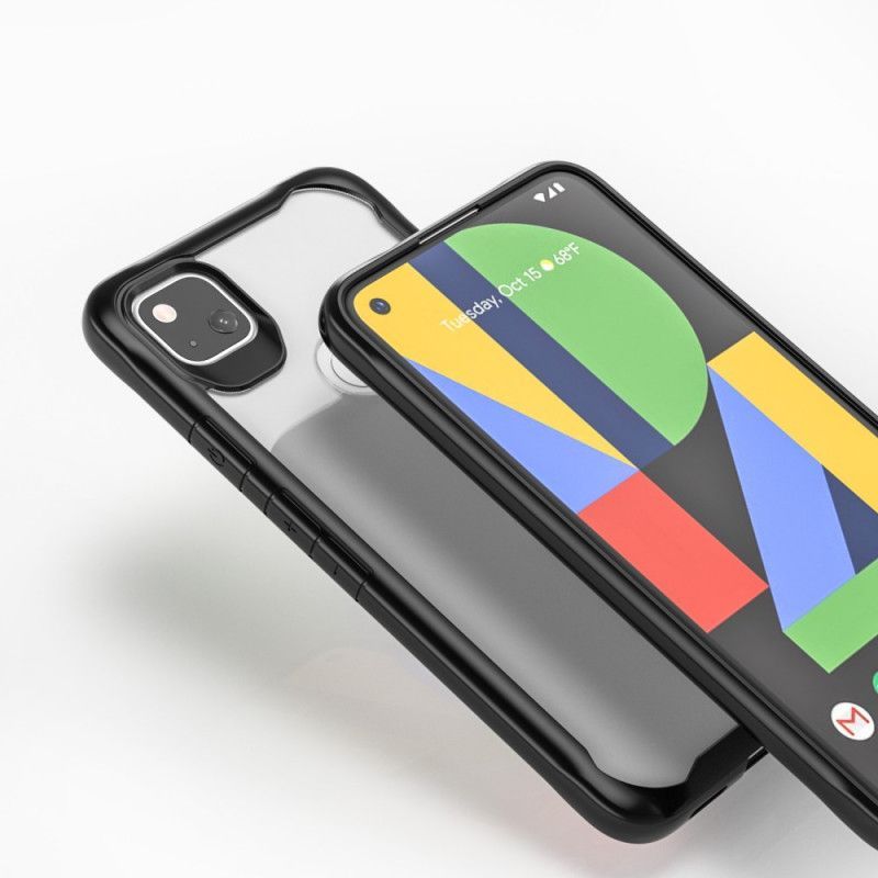 Κάλυμμα Google Pixel 4a Μαύρο Υβριδικό Λοξότμητο Άκρο σιλικόνης