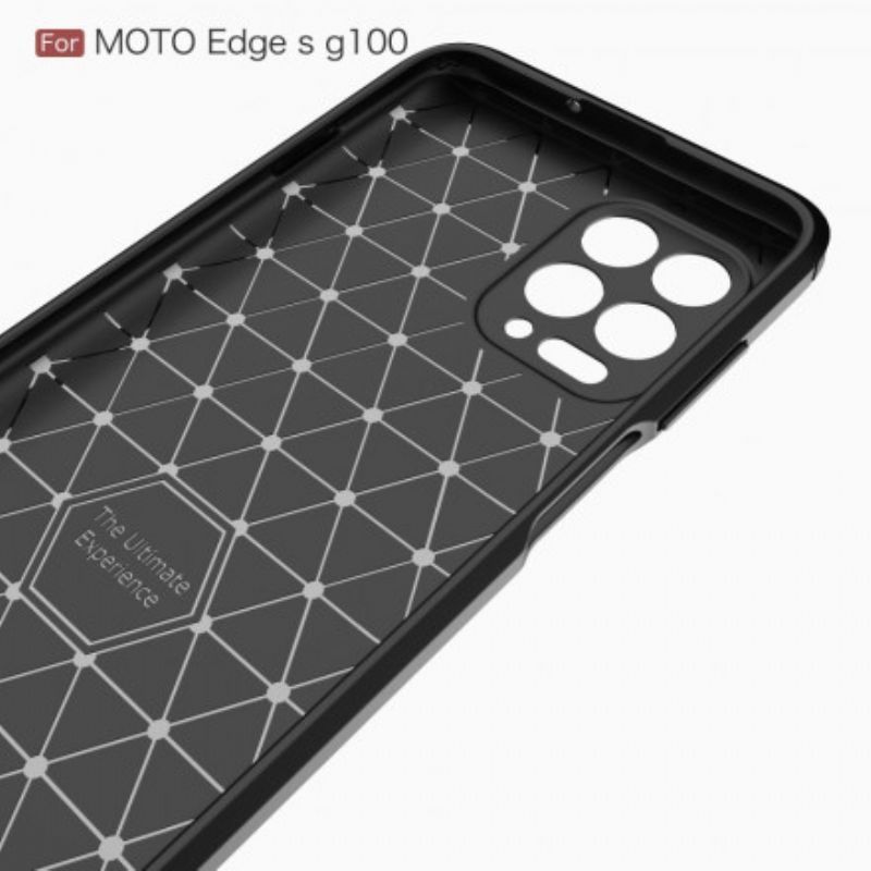 Κάλυμμα Moto G100 Μαύρο Βουρτσισμένη Ίνα Άνθρακα