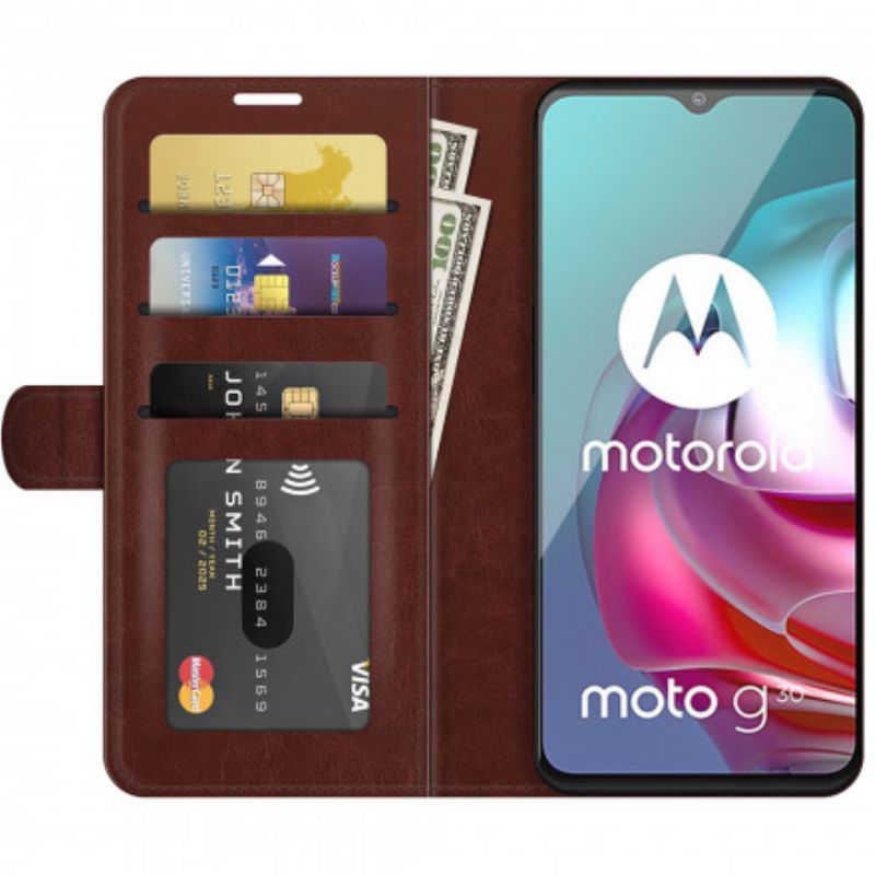 Κάλυμμα Moto G30 / Moto G10 Design Δερμάτινο Εφέ