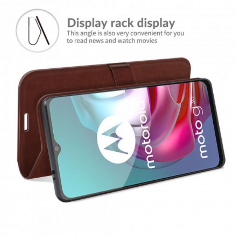 Κάλυμμα Moto G30 / Moto G10 Design Δερμάτινο Εφέ