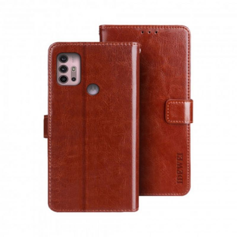 Κάλυμμα Moto G30 / Moto G10 Faux Leather Idewei