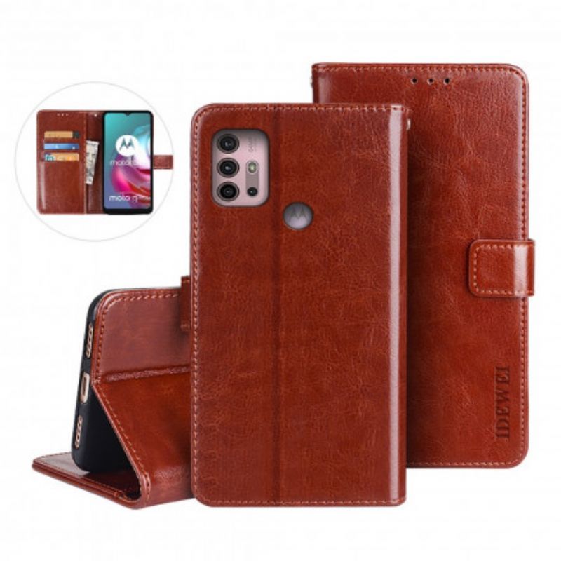 Κάλυμμα Moto G30 / Moto G10 Faux Leather Idewei