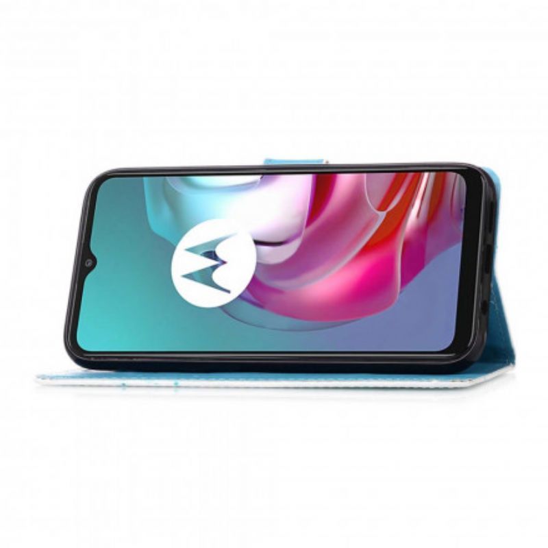 Κάλυμμα Moto G30 / Moto G10 Ιμάντα Πεταλούδων Πύργου Του Άιφελ