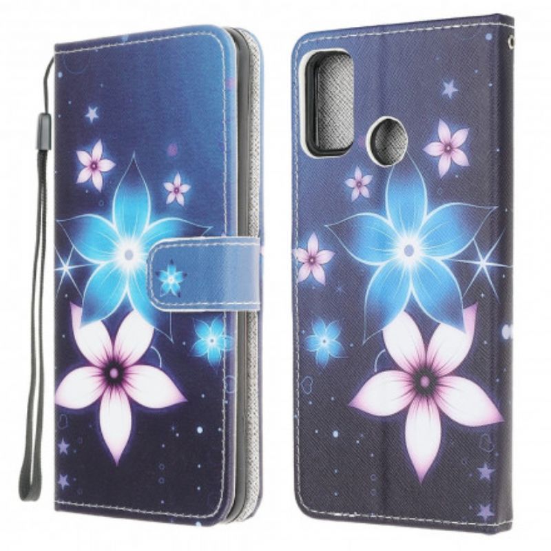 Κάλυμμα Moto G30 / Moto G10 Lunar Flowers Λουράκι